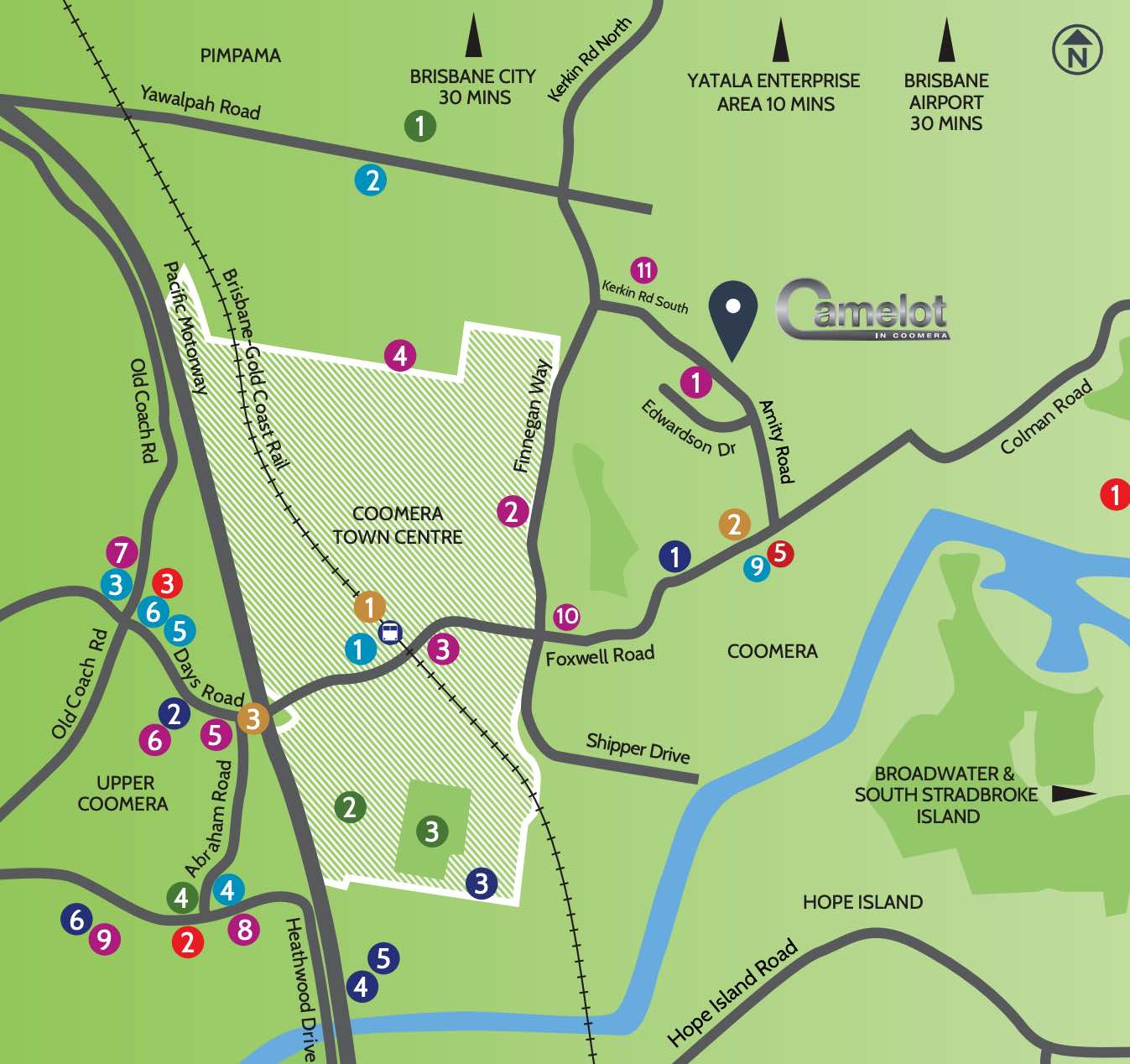 Camelot Estate - Coomera Location map